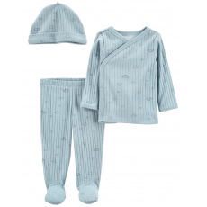 CARTER'S Set 3dílný triko dl. rukáv, polodupačky, čepice Blue Clouds neutrál NB/vel. 56 CARTER'S Set 3dílný triko dl. rukáv, polodupačky, čepice Blue Clouds neutrál NB/vel. 56
