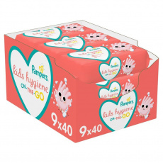PAMPERS Dětské čisticí ubrousky na cesty 9 Balení = 360 ks PAMPERS Dětské čisticí ubrousky na cesty 9 Balení = 360 ks