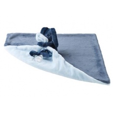 NATTOU Deka plyšová s mazlíčkem LAPIDOU navy blue-light blue 48cm x 48cm NATTOU Deka plyšová s mazlíčkem LAPIDOU navy blue-light blue 48cm x 48cm