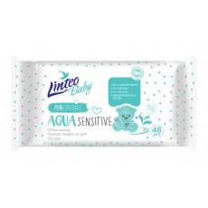 LINTEO Vlhčené ubrousky Baby Aqua Sensitive 48 ks LINTEO Vlhčené ubrousky Baby Aqua Sensitive 48 ks