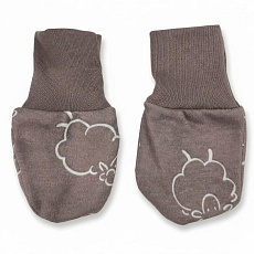 KAARSGAREN-Kojenecké rukavičky bavlněné 3–6 měsíců ovečka hnědá