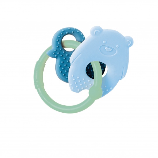 NATTOU Kousátko silikonové BPA free Lapidou medvídek modrá NATTOU Kousátko silikonové BPA free Lapidou medvídek modrá
