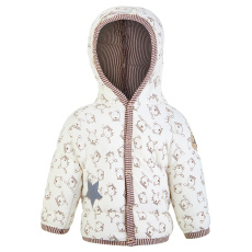 Little Angel-Kabátek prošev Outlast® - natur hnědá zvířátka/pruh sv.hnědý Velikost oblečení: 62-68