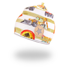 Little Angel-Čepice podšitá Outlast® - na stavbě/pruh bíločerný Velikost čepic: 3 | 42-44 cm