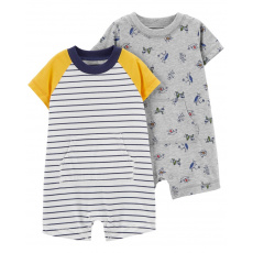 CARTER'S Overal letní krátký rukáv YellowNavy chlapec 2ks 3m CARTER'S Overal letní krátký rukáv YellowNavy chlapec 2ks 3m