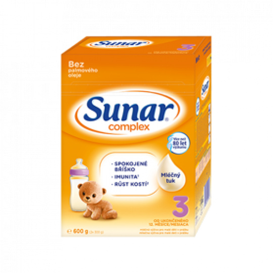 SUNAR Complex 3 Mléko batolecí 600 g