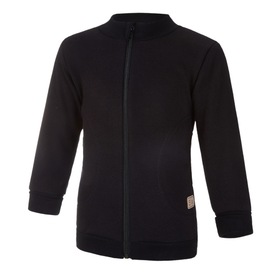 Little Angel-Mikina hřejivá rozepínací - černá Velikost oblečení: 86
