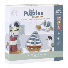 LITTLE DUTCH Puzzle 6v1 Námořnický záliv LITTLE DUTCH Puzzle 6v1 Námořnický záliv