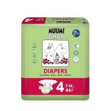 MUUMI Baby 4 Maxi 7–14 kg (46 ks), eko pleny MUUMI Baby 4 Maxi 7–14 kg (46 ks), eko pleny