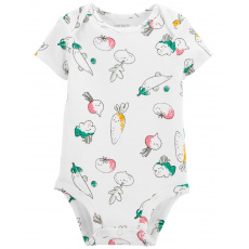 CARTER'S Body krátký rukáv Ivory Vegetables holka 24m CARTER'S Body krátký rukáv Ivory Vegetables holka 24m