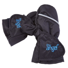 Little Angel-Rukavice s palcem Outlast® - černá-výšivka modrá Velikost ostatní: 3 Little Angel-Rukavice s palcem Outlast® - černá-výšivka modrá Velikost ostatní: 3