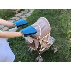 KAARSGAREN-Nepromokavé merino rukavice petrolejové na kočárek KAARSGAREN-Nepromokavé merino rukavice petrolejové na kočárek