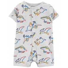 CARTER'S Overal letní krátký rukáv Grey Dino chlapec NB/vel. 56 CARTER'S Overal letní krátký rukáv Grey Dino chlapec NB/vel. 56