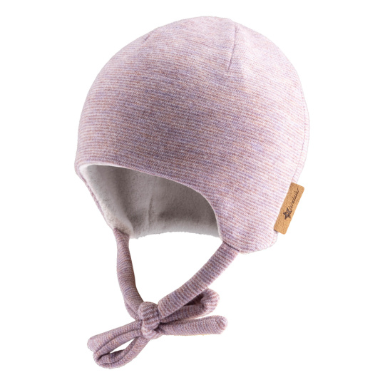 STERNTALER Čepice na zavazování podšitá fialová děvče vel. 43 cm - 5-6 m