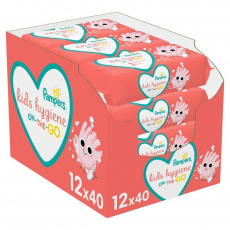 PAMPERS Dětské čisticí ubrousky na cesty 12 balení = 480 ks PAMPERS Dětské čisticí ubrousky na cesty 12 balení = 480 ks