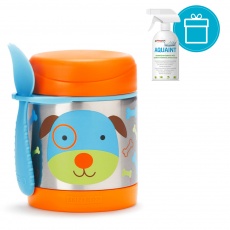 SKIP HOP Zoo Termoska na jídlo se lžičko/vidličkou Pejsek 325 ml, 12 m+ + AQUAINT 500 ml SKIP HOP Zoo Termoska na jídlo se lžičko/vidličkou Pejsek 325 ml, 12 m+ + AQUAINT 500 ml