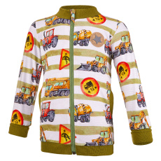 Little Angel-Mikina podšitá Outlast® - na stavbě/pruh bíločerný Velikost oblečení: 122 Little Angel-Mikina podšitá Outlast® - na stavbě/pruh bíločerný Velikost oblečení: 122