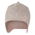 Little Angel-Čepice laponka FLEECE BAMBUS Outlast ® - hnědý melír/oříšková Velikost čepic: 4 | 45-48 cm