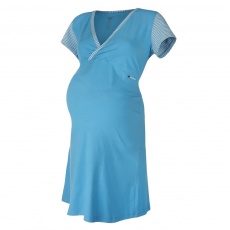 Little Angel-Noční košile tenká Outlast® - pruh azurový Velikost: XL Little Angel-Noční košile tenká Outlast® - pruh azurový Velikost: XL