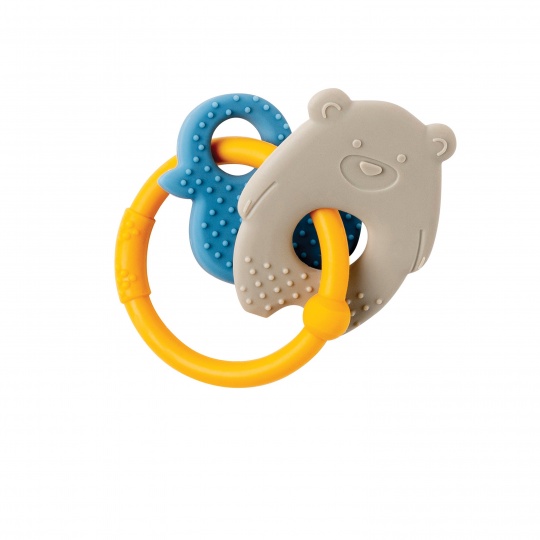 NATTOU Kousátko silikonové BPA free Lapidou medvídek šedá NATTOU Kousátko silikonové BPA free Lapidou medvídek šedá