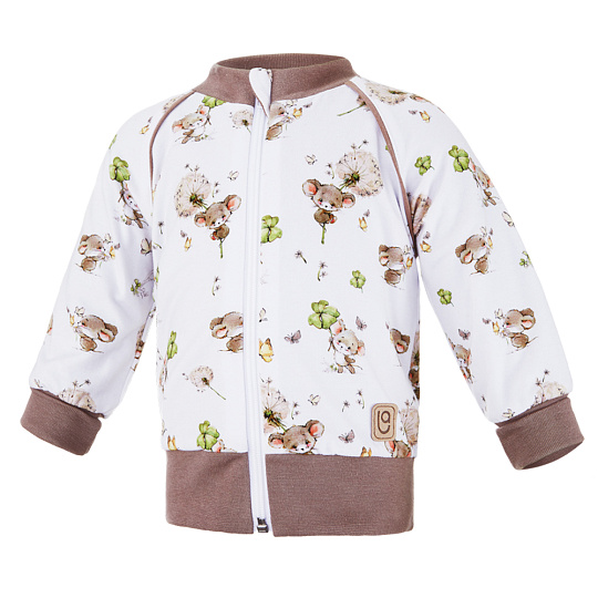 Little Angel-Mikina podšitá Outlast® - myšky/oříšková Velikost oblečení: 62