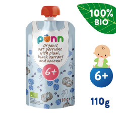 SALVEST Põnn BIO Ovesná kaše se švestkou, černým rybízem a kokosem (110 g) SALVEST Põnn BIO Ovesná kaše se švestkou, černým rybízem a kokosem (110 g)
