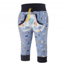 Little Angel-Tepláky harémky SLONÍK - denim Velikost: 62 Little Angel-Tepláky harémky SLONÍK - denim Velikost: 62