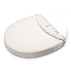 MIMIKO Prostěradlo napínací na kulatou matraci Bílé 100 cm x 100 cm MIMIKO Prostěradlo napínací na kulatou matraci Bílé 100 cm x 100 cm