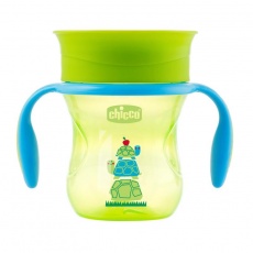 CHICCO Hrneček Perfect 360 s držadly 200 ml zelený 12m+