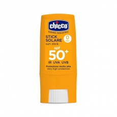 CHICCO Dětská tyčinka na opalování na obličej a citlivá místa SPF 50+ 9ml CHICCO Dětská tyčinka na opalování na obličej a citlivá místa SPF 50+ 9ml