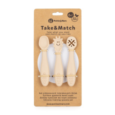 PETITE&MARS Set 3 ks silikonových tréninkových lžiček Take&Match Desert Sand 6m+ PETITE&MARS Set 3 ks silikonových tréninkových lžiček Take&Match Desert Sand 6m+