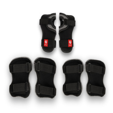 QPLAY Chrániče dětské Black, vel. S, vek 3-5 let