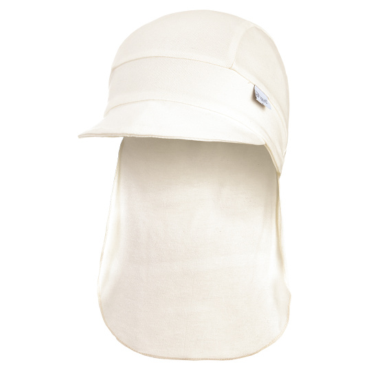 Little Angel-Kšiltovka tenká pirát Outlast® - bílá káva Velikost čepic: 3 | 42-44 cm