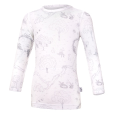 Little Angel-Tričko tenké DR TISK Outlast® - bílá louka Velikost oblečení: 86