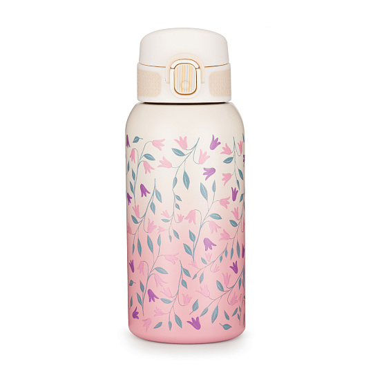 PETITE&MARS Láhev nerezová termo s náustkem 500 ml Delicate Flowers 36m+