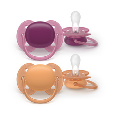 Philips AVENT Šidítko Ultrasoft Premium 18+m dívka, 2 ks Philips AVENT Šidítko Ultrasoft Premium 18+m dívka, 2 ks