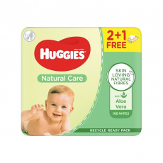 HUGGIES Vlhčené ubrousky Natural Triplo 56x3 ks HUGGIES Vlhčené ubrousky Natural Triplo 56x3 ks