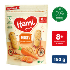 HAMI Sušenky dětské mrkev 150g, od uk. 8. měsíce HAMI Sušenky dětské mrkev 150g, od uk. 8. měsíce