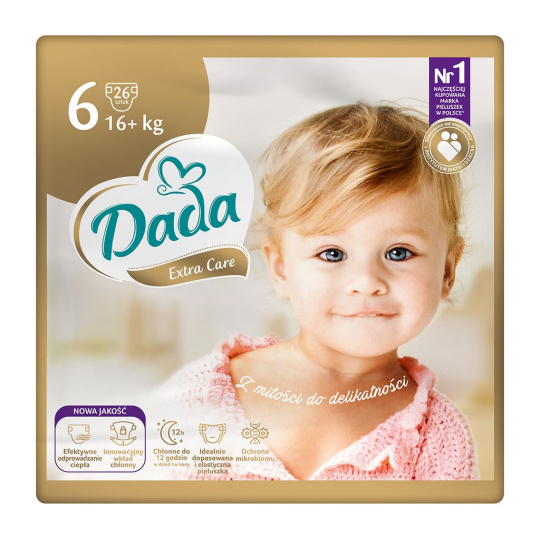 DADA Extra Care Pleny jednorázové 6 Extra Large (16 kg+) 26 ks