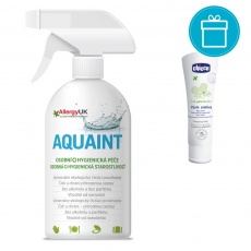 CHICCO Krém ochranný zklidňující na dětský zadeček, 100 ml + AQUAINT 500 ml CHICCO Krém ochranný zklidňující na dětský zadeček, 100 ml + AQUAINT 500 ml