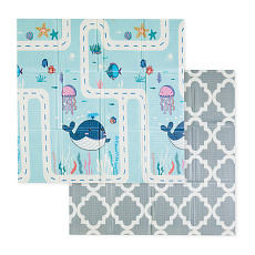 PETITE&MARS Podložka na hraní skládací Campy S 120x120cm Ocean&Arabesca PETITE&MARS Podložka na hraní skládací Campy S 120x120cm Ocean&Arabesca