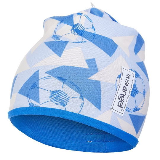 Little Angel-Čepice podšitá Outlast® - šedomodrá míč/modrá royal Velikost čepic: 3 | 42-44 cm