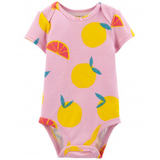 CARTER'S Body krátký rukáv Purple Lemon holka 3m CARTER'S Body krátký rukáv Purple Lemon holka 3m