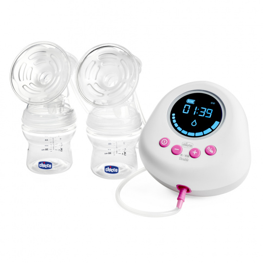 CHICCO Odsávačka mateřského mléka duo elektrická Double pink