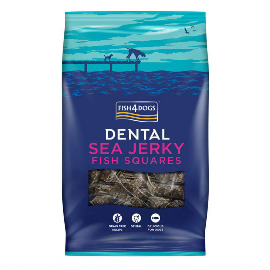 FISH4DOGS Dentální pamlsky pro psy mořská ryba - čtverečky 575 g