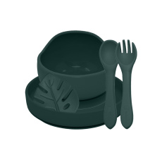 PETITE&MARS Set jídelní silikonový TAKE&MATCH 4 ks Misty Green 6m+ PETITE&MARS Set jídelní silikonový TAKE&MATCH 4 ks Misty Green 6m+