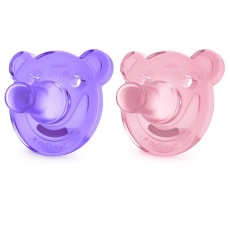 PHILIPS AVENT Šidítko Soothie 0-3m. dívka, 2 ks PHILIPS AVENT Šidítko Soothie 0-3m. dívka, 2 ks