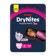 HUGGIES® Kalhotky plenkové jednorázové DryNites MEGA 48-60 kg Girl, 20 ks, XL HUGGIES® Kalhotky plenkové jednorázové DryNites MEGA 48-60 kg Girl, 20 ks, XL