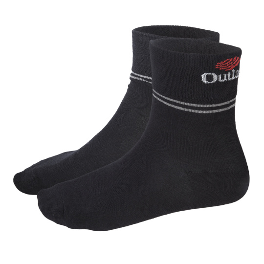 Little Angel-Ponožky Outlast® - černá/pruh šedý Velikost: 43-46