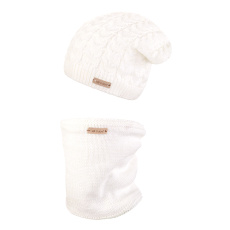 Little Angel-Set pletená čepice a nákrčník Outlast ® - natur Velikost: 5 | 49-53 cm